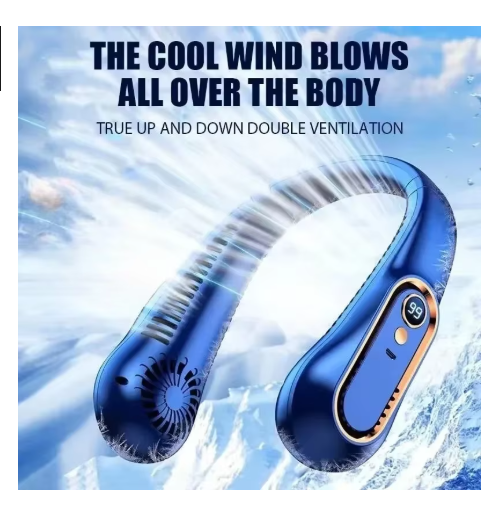 ventilateur tour de cou bleu portable 002