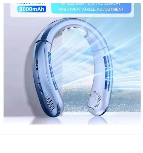 ventilateur de cou bleu clair et blanc 001