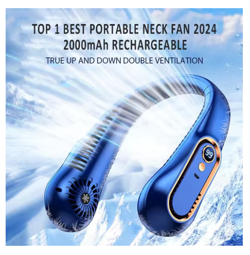 ventilateur de cou bleu foncé 001