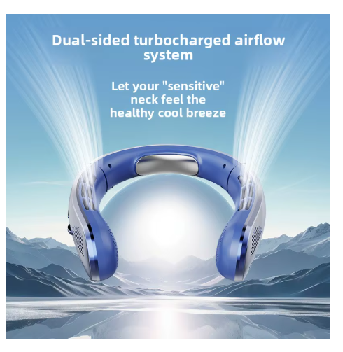 ventilateur de cou bleu gris blanc 001
