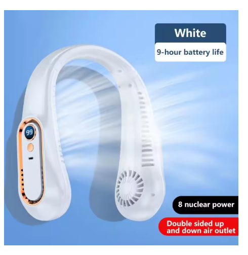 ventilateur de cou blanc et or 4520