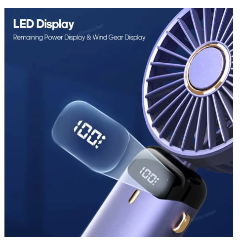 ventilateur rechargeable usb violet bleu 001