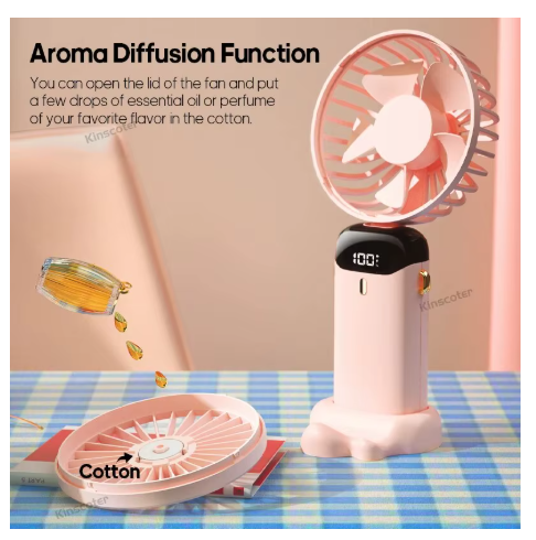 ventilateur rechargeable usb rose usb 001