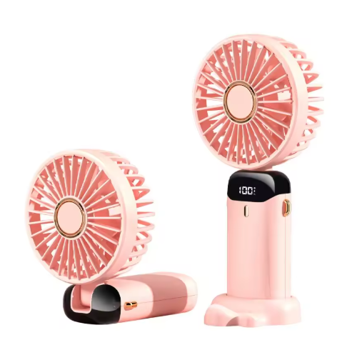 ventilateur rechargeable usb rose foncé 001