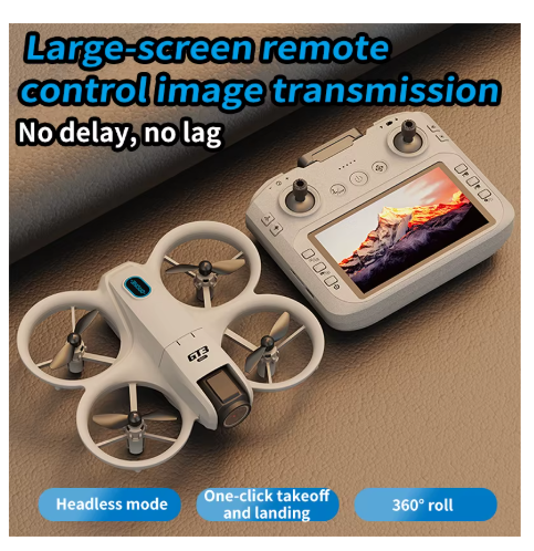 quadcopter drone blanc creme 001