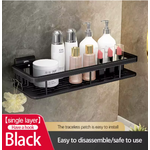 etagere douche sans perçage noir 2