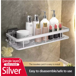etagere douche sans perçage argenté 2