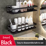 etagere douche sans perçage noir 4