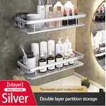 etagere douche sans perçage gris 5