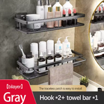etagere douche sans perçage gris 6