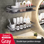 etagere douche sans perçage gris 55