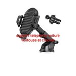 support telephone voiture ventouse avec crochet