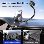 support telephone voiture ventouse incurver noir