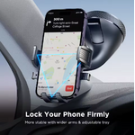 support telephone voiture ventouse noir incurver 12