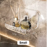 etagere douche salle de bain transparent petit