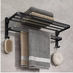 porte serviette salle de bain pliable noir 8