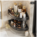 étagère salle de bain 2 étages noir