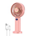 ventilateur rechargeable rose clair