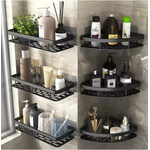 etagere douche sans percage noir 3 etages