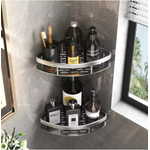 etagere douche sans percage noir et gris3