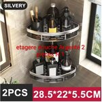 etagere douche argenté