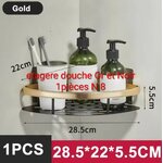 etagere douche or et noir n 8