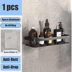 etagere douche sans percage noir 1pièces 1
