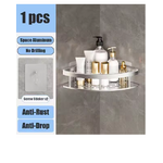 etagere douche argenté triangle 1pièces