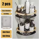 etagere douche triangle Or 2pièces 2