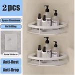 etagere douche blanc triangle 2pièces 4