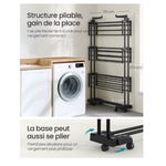 etendoir a linge pliable noir 9