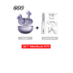 écouteurs sans fil bluetooth QCY violet avec stylo 05