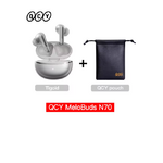 écouteurs sans fil bluetooth argenté QCY avec sacoche 04