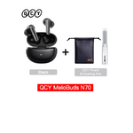 écouteurs sans fil bluetooth noir QCY avec sacoche et stylo 01
