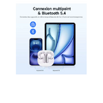 écouteurs sans fil bluetooth gris 12