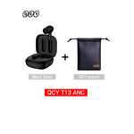 écouteurs sans fil bluetooth noir avec sacoche