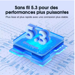 écouteurs sans fil bluetooth blanc 526