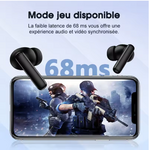 écouteurs sans fil bluetooth blanc 23