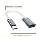 adaptateur usb-c vers usb gris 002