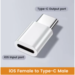 adaptateur lightning usb c blanc 047