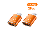 adaptateur USB C vers USB duo orange 01
