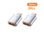 adaptateur USB C vers USB duo argenté 01