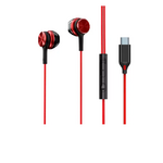 écouteurs filaires usb c rouge et noir 004