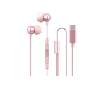 écouteurs filaires usb c rose 78524