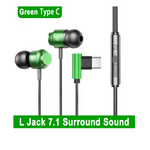 écouteurs filaires USB C vert hifi 007