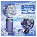 ventilateur rechargeable usb VIOLET et affichage 001