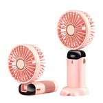ventilateur rechargeable usb rose foncé 001