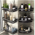 etagere douche sans percage noir 3 etages