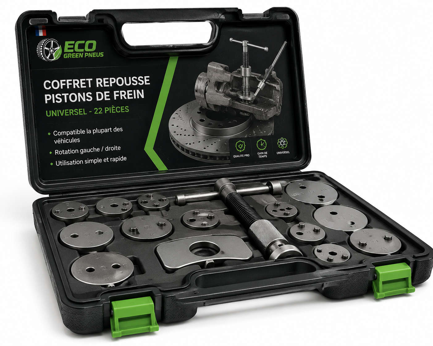 Coffret repousse-pistons de frein universel 22 pièces