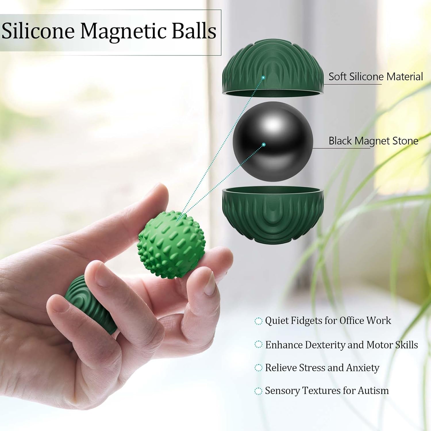 luckdoor silicone magnetic balls